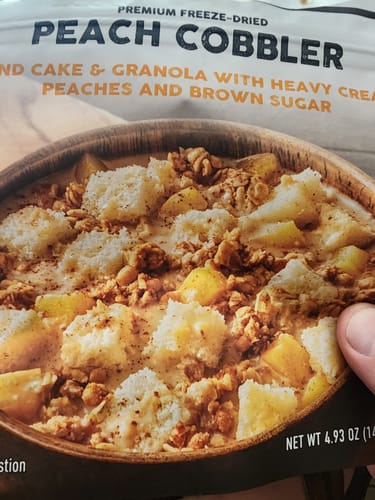 Customer photo review of Peach Cobbler