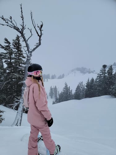 Customer photo review of Women's Ski Bibs Pants High Waist Ski Overalls