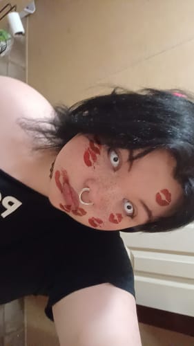 Customer photo review of Zombie Curse Colored Contact Lenses