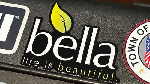 Customer photo review of Business Logo Stickers