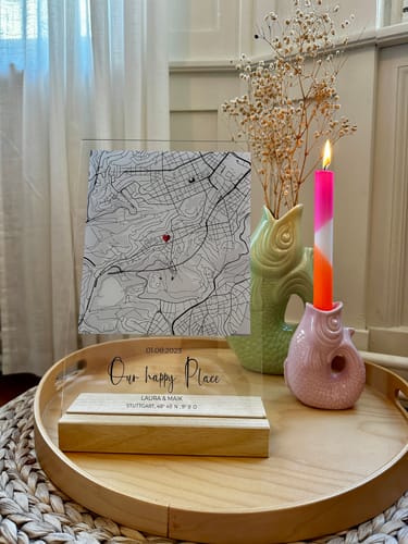 Kundenbewertung mit Foto zu "Unser Ereignis" - Personalisierte Acryltafel