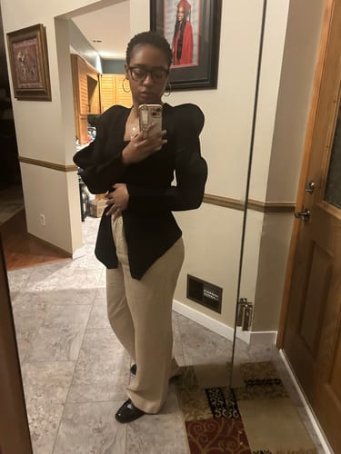 Customer photo review of Skinny V-Neck Knitted Cardigan