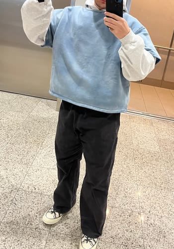 Customer photo review of Fleece Yoke Tee Back - Yeezy Gap - 3 Colors Available