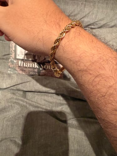 Customer photo review of Rope Bracelet (Gold) 5mm