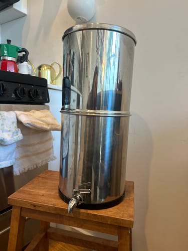 Customer photo review of 2.25G Gravity-fed Water Filter System, Stainless-Steel System with 2 Filters