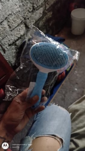 Customer photo review of Pet Dog Hair Brush Cat Comb Grooming And Care Cat Brush Stainless Steel Comb For Long Hair Dogs Cleaning Pets Dogs Accessories