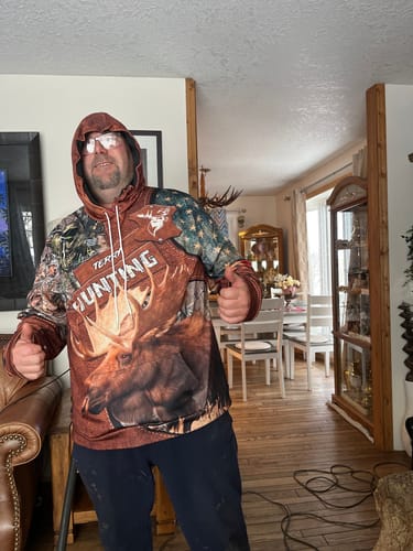 Customer photo review of Maxcorners Custom Name Hunting Shirt 3D All Over Printed Clothes