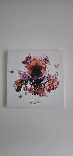 Customer photo review of Flowerpup Custom Pet Portrait
