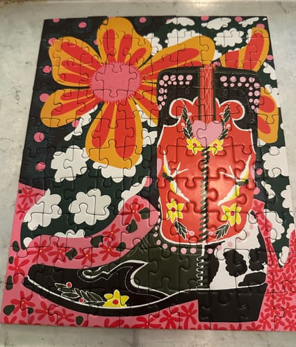 Customer photo review of Fancy Boots 100 Piece Puzzle Snax
