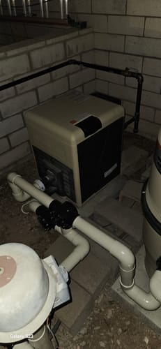 Customer photo review of Pentair 460736. MasterTemp 400 Natural Gas Pool Heater. TradeGrade.
