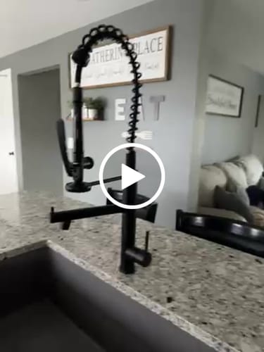 Customer video review of Klempner Professional Pull Down Spray Dual Handle Swivel Spout Kitchen Faucet