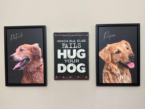 Customer photo review of Pet Art Canvas Wrap