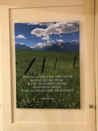 Customer photo review of Custom Christian Canvas Art