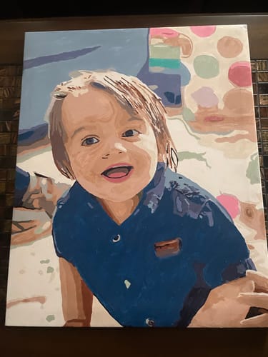 Customer photo review of Custom Paint By Numbers Kit