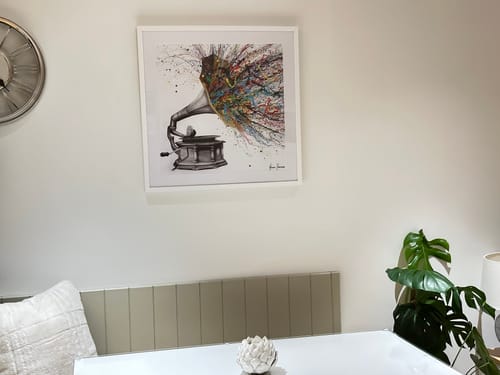 Customer photo review of Radical Rhapsody Square Framed Art Print