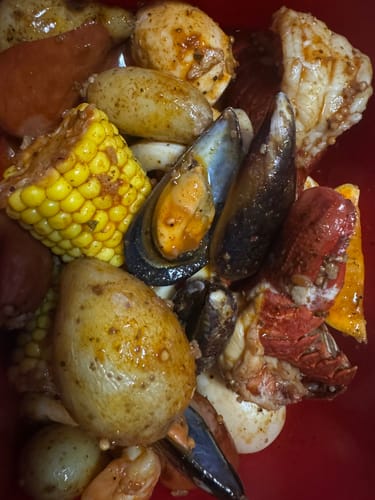 Customer photo review of Lobster Tail Boil