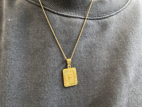 Customer photo review of Letter Necklaces