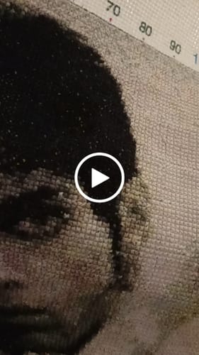 Customer video review of Custom Cross Stitch Tapestry Kit | Just Upload Your Photo!