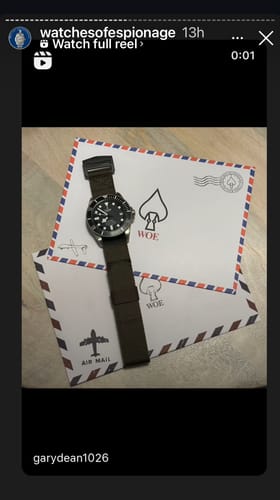 Customer photo review of NEW: PVD Glomar Explorer - Hook & Loop Strap - PVD/Black