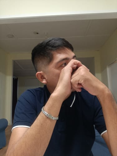 Customer photo review of Cuban Bracelet (White Gold) 8mm