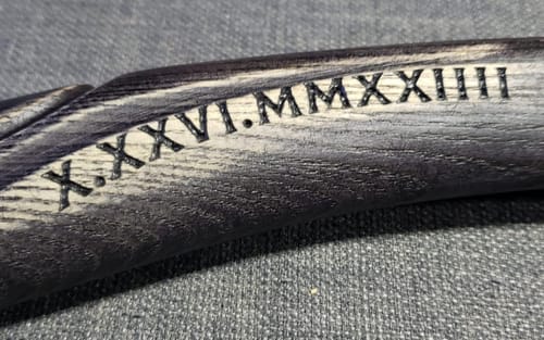 Customer photo review of Hand-forged hardened bearded viking axe "Fenrisulfr" with carved handle