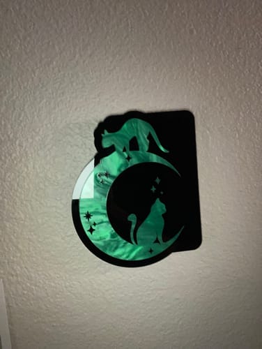 Customer photo review of Meow at the Moon Wall Art & Mirror