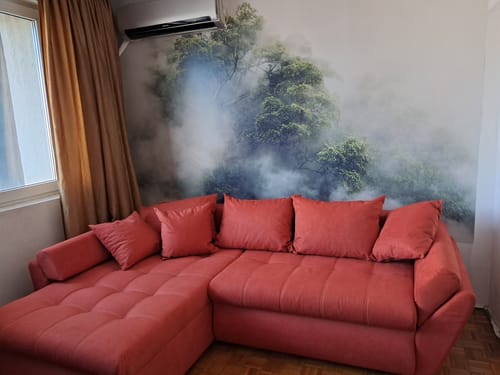 Customer photo review of Colțar extensibil dumonde cu ladă de depozitare si sezut confortabil din spuma HR, Loana Orange 270x185 cm