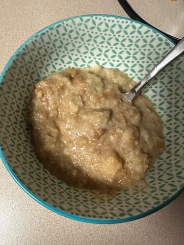 Customer photo review of Peach Cobbler