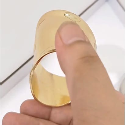 Customer photo review of TinyPresent Small Bone Cuff in 18k Gold