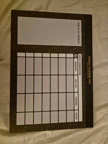 Customer photo review of Freebie Yearly Planning Pad