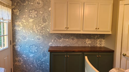 Customer photo review of Azalea - Sage Green Floral Chinoiserie Wallpaper