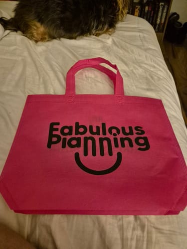 Customer photo review of Freebie Hot Pink Tote Bag