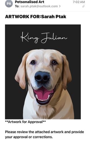 Customer photo review of Pet Art Canvas Wrap