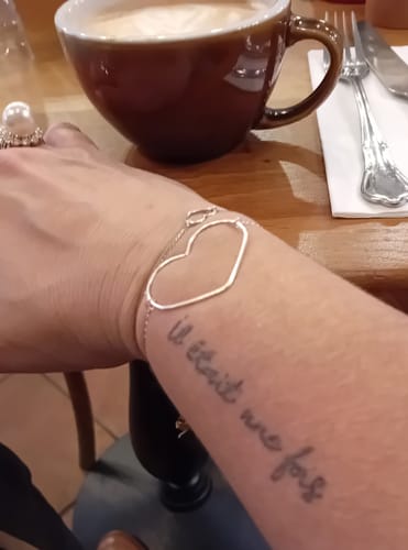 Customer photo review of Bracelet Coeur "Amore" Argent