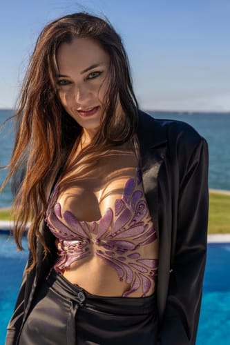 Customer photo review of Lilac Butterfly Top