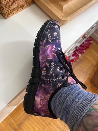Customer photo review of Galactic Bloom Athletic Sneakers - Light Breathable and Comfortable Sports Shoes with Anti-Slip Soles