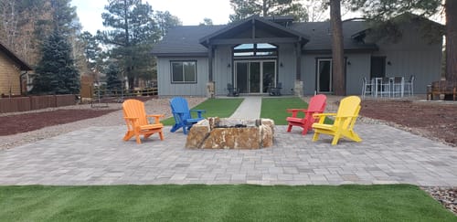 Customer photo review of DURAWEATHER POLY® Folding Adirondack Chair With Built-in Cup Holders King-Size