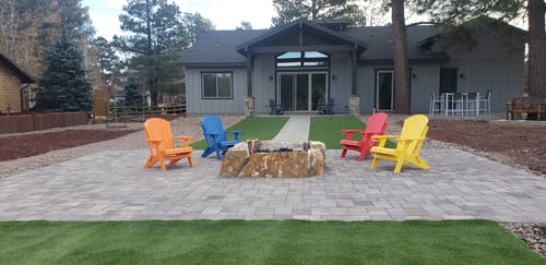 Customer photo review of DURAWEATHER POLY® Folding Adirondack Chair With Built-in Cup Holders King-Size
