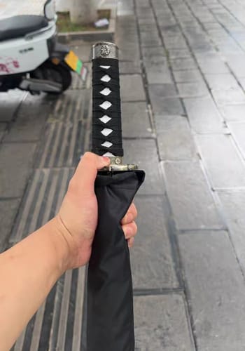 Customer photo review of Katana Handle Folding Umbrella