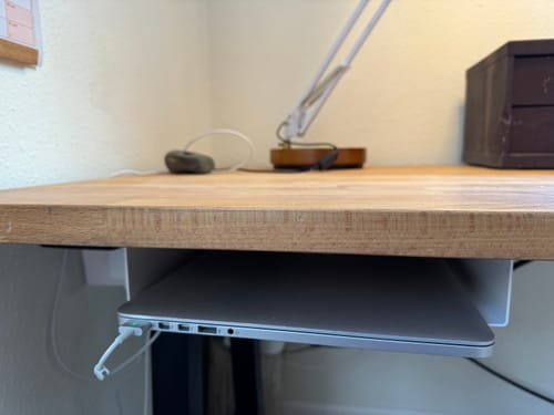 Customer photo review of DIY Desk Cubby