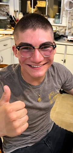 Customer photo review of "To My Son/Grandson" - Compass Pendant