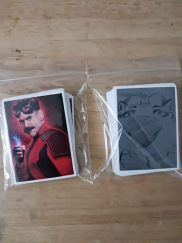 Customer photo review of Custom Card Sleeves