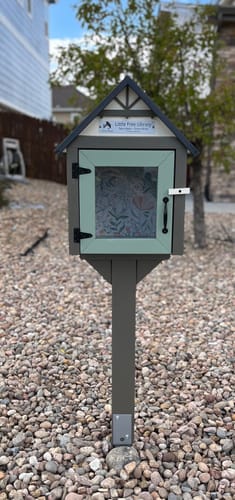 Customer photo review of Gable Unfinished Little Free Library