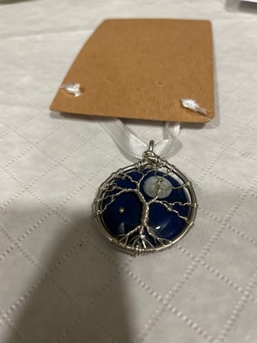 Customer photo review of Moon and Stars Tree of Life Pendant with Cremains