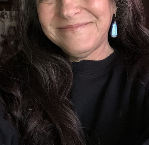 Customer photo review of Blue Jaspis Drop - Ohrringe