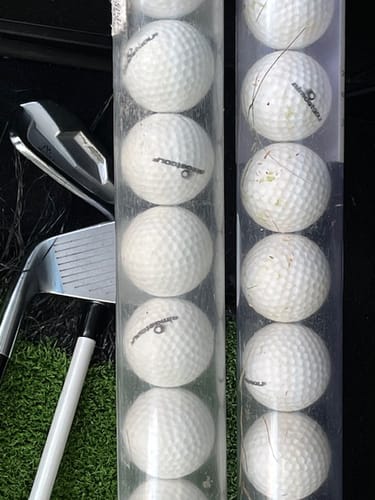 Customer photo review of almostPERFECT - 50 Ball Pack Practice Golf Balls