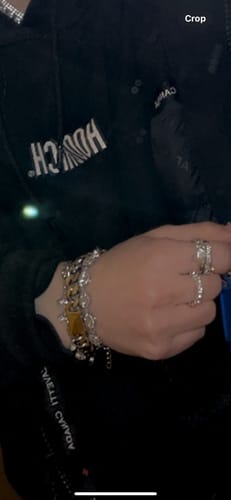 Customer photo review of CLEAN BOXED CUBANA BRACELET. - 12MM WHITE GOLD