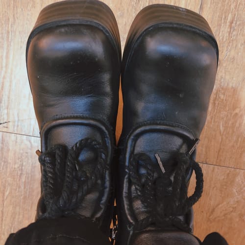 Customer photo review of Winter Autumn Square Toe Comfortable Platform Boots