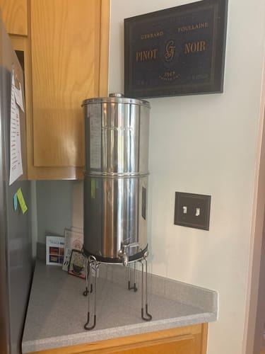 Customer photo review of 2.25G Gravity-fed Water Filter System, Stainless-Steel System with 2 Filters