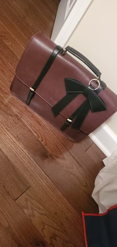 Customer photo review of Cocoa Truffle Ecosusi Classic Bow Briefcase